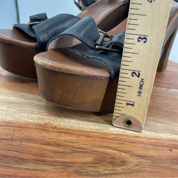 Anthropologie Musse Cloud 70s Style Chunky Heel Platform Sandals Naomie black 9 - Picture 7 of 10